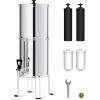 imageWaterdrop Gravityfed Water Filter System 225G StainlessSteel System with 4 Filters Metal Water Level Spigot and Stand NSFANSI 42ampamp372 Standard Reduces ChlorineKing Tank for Emergencies225G
