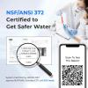 imageWaterdrop Gravityfed Water Filter System 225G StainlessSteel System with 4 Filters Metal Water Level Spigot and Stand NSFANSI 42ampamp372 Standard Reduces ChlorineKing Tank for Emergencies225G