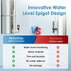imageWaterdrop Gravityfed Water Filter System 225G StainlessSteel System with 4 Filters Metal Water Level Spigot and Stand NSFANSI 42ampamp372 Standard Reduces ChlorineKing Tank for Emergencies225G