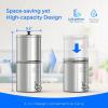 imageWaterdrop Gravityfed Water Filter System 225G StainlessSteel System with 4 Filters Metal Water Level Spigot and Stand NSFANSI 42ampamp372 Standard Reduces ChlorineKing Tank for Emergencies225G