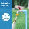 imageWaterdrop Hose Water Filter with Hose Protector Reduces Chlorine Odor Improve Plants Health Ideal for Gardening Farming and Pets