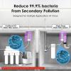 imageWaterdrop LED UV Ultrviolt Water Filter for Under Sink Water Filter System and Reverse Osmosis System Reduce up to 999 of Batria MercuryFree FCC Certified Stainless Steel 50 Year Life Tim
