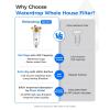 imageWaterdrop Mega Spin Down Sediment Filter Reusable Whole House Water Filter System for City Water Backwash Sediment Water Filter System 100 Micron5 Micron PP Filter 1quot MNPT  34quot FNPT BPA FreeMega PP Pleated Filter