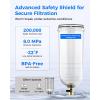 imageWaterdrop Mega Spin Down Sediment Filter Reusable Whole House Water Filter System for City Water Backwash Sediment Water Filter System 100 Micron5 Micron PP Filter 1quot MNPT  34quot FNPT BPA FreeMega PP Pleated Filter