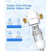 imageWaterdrop Mega Spin Down Sediment Filter Reusable Whole House Water Filter System for City Water Backwash Sediment Water Filter System 100 Micron5 Micron PP Filter 1quot MNPT  34quot FNPT BPA FreeStainless 50 Micron Filter