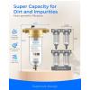 imageWaterdrop Mega Spin Down Sediment Filter Reusable Whole House Water Filter System for City Water Backwash Sediment Water Filter System 100 Micron5 Micron PP Filter 1quot MNPT  34quot FNPT BPA FreeMega PP Filter
