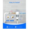 imageWaterdrop Mega Spin Down Sediment Filter Reusable Whole House Water Filter System for City Water Backwash Sediment Water Filter System 100 Micron5 Micron PP Filter 1quot MNPT  34quot FNPT BPA FreeStainless 50 Micron Filter