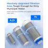 imageWaterdrop Mega Spin Down Sediment Filter Reusable Whole House Water Filter System for City Water Backwash Sediment Water Filter System 100 Micron5 Micron PP Filter 1quot MNPT  34quot FNPT BPA Free50100 Micron Filter