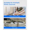 imageWaterdrop Mega Spin Down Sediment Filter Reusable Whole House Water Filter System for City Water Backwash Sediment Water Filter System 100 Micron5 Micron PP Filter 1quot MNPT  34quot FNPT BPA FreeMega PP Filter
