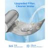 imageWaterdrop Mega Spin Down Sediment Filter Reusable Whole House Water Filter System for City Water Backwash Sediment Water Filter System 100 Micron5 Micron PP Filter 1quot MNPT  34quot FNPT BPA FreeStainless 50 Micron Filter