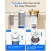 imageWaterdrop Mega Spin Down Sediment Filter Reusable Whole House Water Filter System for City Water Backwash Sediment Water Filter System 100 Micron5 Micron PP Filter 1quot MNPT  34quot FNPT BPA Free50100 Micron Filter