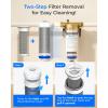 imageWaterdrop Mega Spin Down Sediment Filter Reusable Whole House Water Filter System for City Water Backwash Sediment Water Filter System 100 Micron5 Micron PP Filter 1quot MNPT  34quot FNPT BPA Free500200 Micron Filter