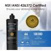 imageWaterdrop RF10MZ Replacement Filter Cartridge For 10UBMZ10UA10UB Under Sink Water Filter 8K Gallons High CapacityBasic