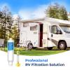 imageWaterdrop RVMarine Water Filter Camper Water Filter NSF Certified Garden Hose Filter Greatly Reduces Chlorine Bad Taste Odor 2 PackFilter 2 Pack with 2 Hose Protector