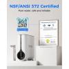 imageWaterdrop Reverse Osmosis System Instant Hot Water Dispenser 600 GPD Reduce PFAS Tankless 21 Pure to Drain Under Sink TDS Reduction Smart LED Faucet Hot and Cold Water Dispenser FaucetBlack