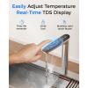 imageWaterdrop Reverse Osmosis System Instant Hot Water Dispenser 600 GPD Reduce PFAS Tankless 21 Pure to Drain Under Sink TDS Reduction Smart LED Faucet Hot and Cold Water Dispenser FaucetBlack