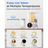 imageWaterdrop Reverse Osmosis System Instant Hot Water Dispenser 600 GPD Reduce PFAS Tankless 21 Pure to Drain Under Sink TDS Reduction Smart LED Faucet Hot and Cold Water Dispenser FaucetBlack