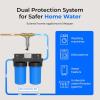 imageWaterdrop Spin Down Sediment Filter Backwash Whole House Water Filter System for Well Water 4050 Micron 1quot MNPT  34quot FNPT  34quot MNPT Traps Sand BPA Free WDRPFK100500 Micron