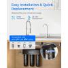imageWaterdrop TSBALK 8 Layer Slightly Alkaline Under Sink Water Filter System Reduces PFAS PFOAPFOS Fluoride Chlorine Bad Taste ampamp Odor with Dedicated Faucet Under Sink Water Filtration SystemPitch Black001 m Ultra Filtration