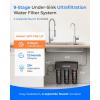 imageWaterdrop TSBALK 8 Layer Slightly Alkaline Under Sink Water Filter System Reduces PFAS PFOAPFOS Fluoride Chlorine Bad Taste ampamp Odor with Dedicated Faucet Under Sink Water Filtration SystemPitch Black001 m Ultra Filtration