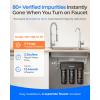 imageWaterdrop TSBPF Under Sink Water Filter   Chlorine Chloramine Fluoride PFAS TasteampampOdor 9 Layer Under Sink Water Filtration Systemwith A Separate FaucetBlack