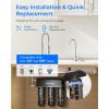 imageWaterdrop TSBPF Under Sink Water Filter   Chlorine Chloramine Fluoride PFAS TasteampampOdor 9 Layer Under Sink Water Filtration Systemwith A Separate FaucetBlack