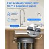 imageWaterdrop TSBPF Under Sink Water Filter   Chlorine Chloramine Fluoride PFAS TasteampampOdor 9 Layer Under Sink Water Filtration Systemwith A Separate FaucetBlack