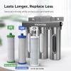 imageWaterdrop TSTUF 001m UltraFiltration Under Sink Water Filter System Stainless Steel Water Filter for Sink 5X Service Life Under Sink Water Filtration System Removes 99 of ContaminantsIncludes new dedicated faucet