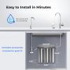 imageWaterdrop TSTUF 001m UltraFiltration Under Sink Water Filter System Stainless Steel Water Filter for Sink 5X Service Life Under Sink Water Filtration System Removes 99 of ContaminantsIncludes new dedicated faucet
