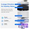 imageWaterdrop WDA2 Countertop Reverse Osmosis System    RO System Portable Pure Water Tank Bottleless Water Cooler 6 Temperature Settings Hot Cold Room Water 31 Pure to DrainDark Gray