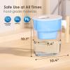 imageWaterdrop Water Filter Pitcher with 1 Filter 200Gallon LongLife Chubby 10Cup Large Water Filter Pitcher NSF Certified 5X Times Lifetime Reduces PFOAPFOS BPA Free BlueBlue