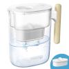imageWaterdrop Water Filter Pitcher with 1 Filter 200Gallon LongLife Chubby 10Cup Large Water Filter Pitcher NSF Certified 5X Times Lifetime Reduces PFOAPFOS BPA Free BlueClear