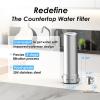 imageWaterdrop Water Filter for Sink Faucet 4000 Gallons Countertop Water Filter System and Filter Life Reminder Reduces Heavy Metals Bad Odor and 99 Chlorine WDCTF05 1 FilterStainless Steel