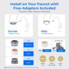 imageWaterdrop Water Filter for Sink Faucet 4000 Gallons Countertop Water Filter System and Filter Life Reminder Reduces Heavy Metals Bad Odor and 99 Chlorine WDCTF05 1 FilterStainless Steel