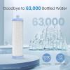 imageWaterdrop Water Filter for Sink Faucet 4000 Gallons Countertop Water Filter System and Filter Life Reminder Reduces Heavy Metals Bad Odor and 99 Chlorine WDCTF05 1 FilterStainless Steel