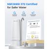 imageWaterdrop Water Filter for Sink Faucet 4000 Gallons Countertop Water Filter System and Filter Life Reminder Reduces Heavy Metals Bad Odor and 99 Chlorine WDCTF05 1 FilterPlastic