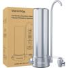 imageWaterdrop Water Filter for Sink Faucet 4000 Gallons Countertop Water Filter System and Filter Life Reminder Reduces Heavy Metals Bad Odor and 99 Chlorine WDCTF05 1 FilterStainless Steel