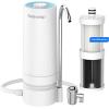 imageWaterdrop Water Filter for Sink Faucet 4000 Gallons Countertop Water Filter System and Filter Life Reminder Reduces Heavy Metals Bad Odor and 99 Chlorine WDCTF05 1 FilterPlastic