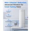 imageWaterdrop Water Filter for Sink Faucet 4000 Gallons Countertop Water Filter System and Filter Life Reminder Reduces Heavy Metals Bad Odor and 99 Chlorine WDCTF05 1 FilterPlastic