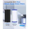 imageWaterdrop Whole House Water Filter Carbon Filter Reduce Iron ampamp Manganese Filter Cartridge Replacement for GE GXWH40L FXHTC Ispring Culligan RFCBBSA Whirlpool Any 10quot x 45quot System 5 MicronCTO Carbon Sediment Filter