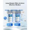 imageWaterdrop Whole House Water Filter System with Carbon Filter and Sediment Filter 5Stage Filtration Highly Reduce Lead Chlorine Odor and Taste 2Stage 5 Micron WDWHF21PG 1quot InletOutletStandard Sediment Filter