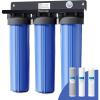 imageWaterdrop 3Stage Whole House Water Filter Systemwith Carbon FilterampampSediment Filter7Stage Filtration Highly Reduce LeadChlorineOdor and Taste5 Micron WHF3TPG1quot InletOutlet