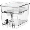 imageWaterdrop 40Cup Large Water Filter Dispenser with 1 Filter 200Gallon LongLife for Home and Office 5X Times Lifetime Reduces Chlorine PFOAPFOS and More BPA Free BlackWhitedouble