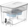 imageWaterdrop 40Cup Large Water Filter Dispenser with 1 Filter 200Gallon LongLife for Home and Office 5X Times Lifetime Reduces Chlorine PFOAPFOS and More BPA Free BlackWhiteAlkaline