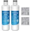 imageWaterdrop ADQ747935 LT1000PC Replacement for LG LT1000PPCPCS ThinQ Refrigerator Water Filter LFXS26973S LMXS28626S LMWS27626S LFXS28596S ADQ74793501 and LT120F 3 Combo2