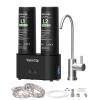 imageWaterdrop DST Under Sink Water Filter System Under Sink Water Filtration System NSF Certified Elements Reduce Chlorine PFOAPFOS Bad Taste ampamp Odor Silver Ions Enhanced Filtration Stainless SteelJet BlackReduces Lead