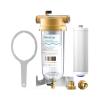 imageWaterdrop Mega Spin Down Sediment Filter Reusable Whole House Water Filter System for City Water Backwash Sediment Water Filter System 100 Micron5 Micron PP Filter 1quot MNPT  34quot FNPT BPA FreeMega PP Pleated Filter