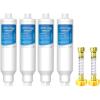 imageWaterdrop RVMarine Water Filter Camper Water Filter NSF Certified Garden Hose Filter Greatly Reduces Chlorine Bad Taste Odor 2 PackFilter 4 Pack with 2 Hose Protector