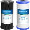 imageWaterdrop Whole House Water Filter Carbon Filter Reduce Iron ampamp Manganese Filter Cartridge Replacement for GE GXWH40L FXHTC Ispring Culligan RFCBBSA Whirlpool Any 10quot x 45quot System 5 MicronCTO Carbon Sediment Filter