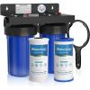 imageWaterdrop Whole House Water Filter System with Carbon Filter and Sediment Filter 5Stage Filtration Highly Reduce Lead Chlorine Odor and Taste 2Stage 5 Micron WDWHF21PG 1quot InletOutletStandard Sediment Filter
